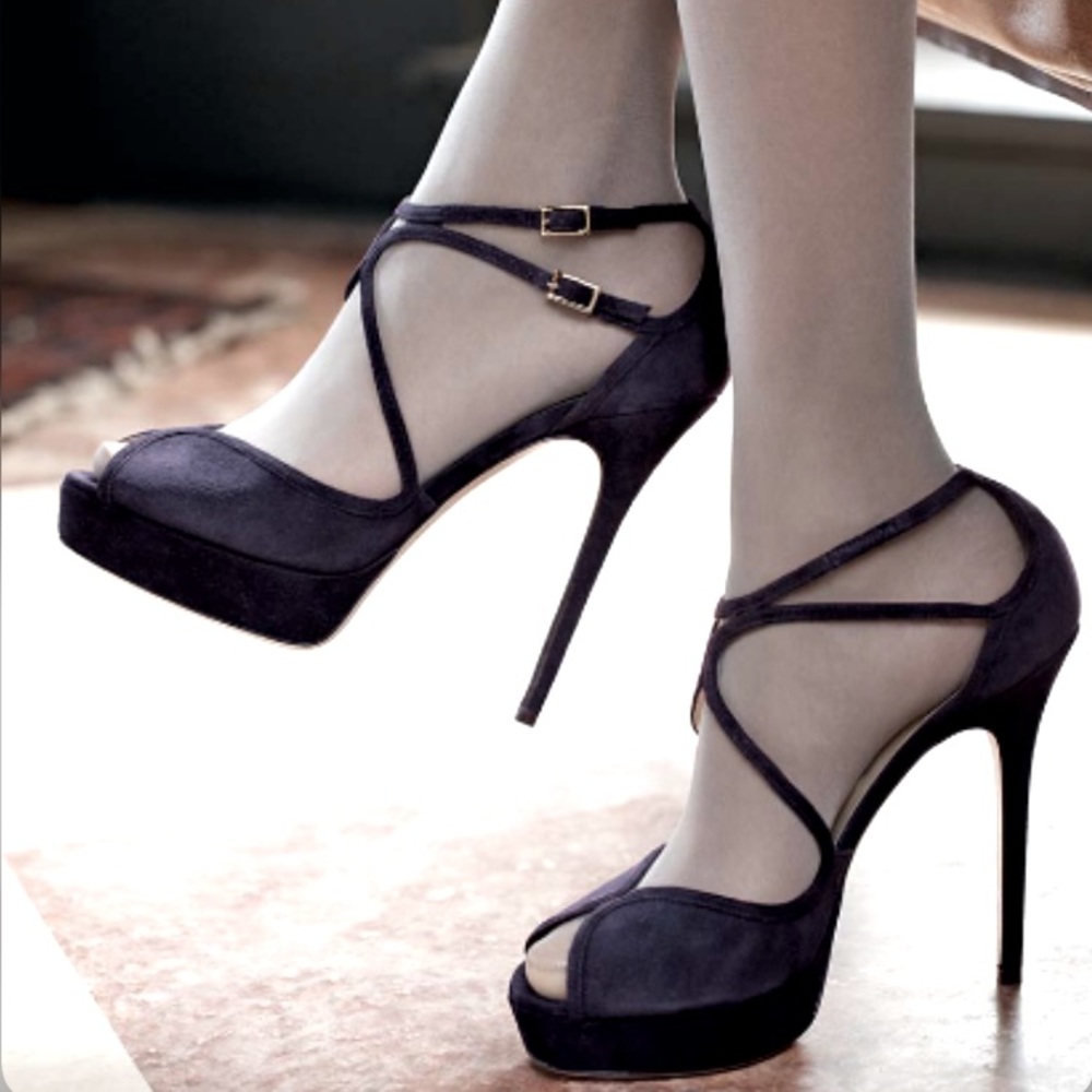 🤩🔥JIMMY CHOO Retro 2000s Fairview Platform Suede Sandal Sz40 - Picture 3 of 10